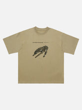 Lockeres Oversize-T-Shirt mit funktionalem Druckdesign